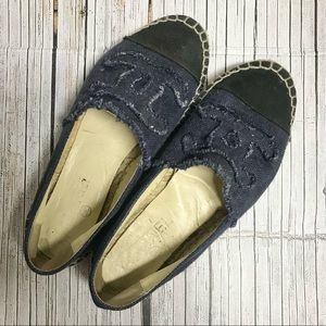 Authentic Chanel Denim Espadrille sz 36.